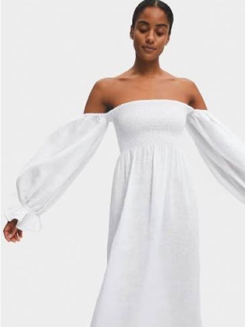 Sleeper Atlanta Linen Dress - White